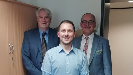 Die stellvertretenden Bundesvorsitzenden DR. Liesenhoff und Klaus-Peter Schäfer im Gespräch mit Ceyhan Dursun, 2019