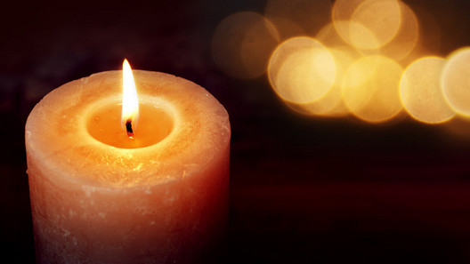 Trauerbild mit Kerze von Fotolia
