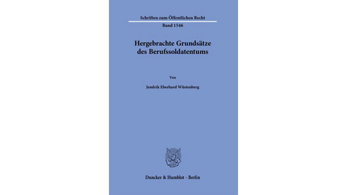 Hergebrachte Grundsätze Des Berufsbeamtentums Jendrik Eberhard Wüstenberg, „Hergebrachte Grundsätze des