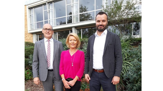 Treffen in Mannheim 2019 - Dr. Hans Liesenhoff mit Karin Voit und Christian Essig