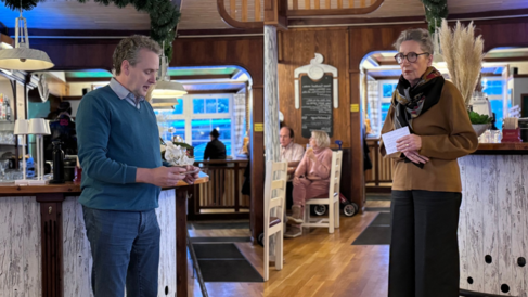 Begrüßung und fachlicher Beitrag links - Jörg Riechen, rechts - Simone Rahn