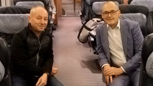 Gespräch Dr. Hans Liesenhoff und Steffen Espig, Bahnfahrt 2019